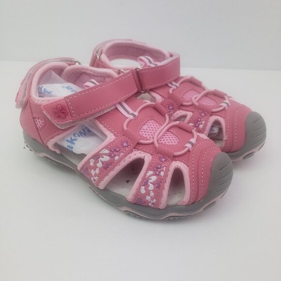 NEW Apakowa Toddler Girls Size EU 30 US 12.5 Pink Closed Toe Fisherman Sandals - Picture 1 of 9
